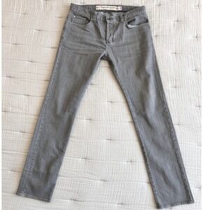 Converse Chuckin Skinny Jeans Mens Size 34 Gray Denim Button Fly